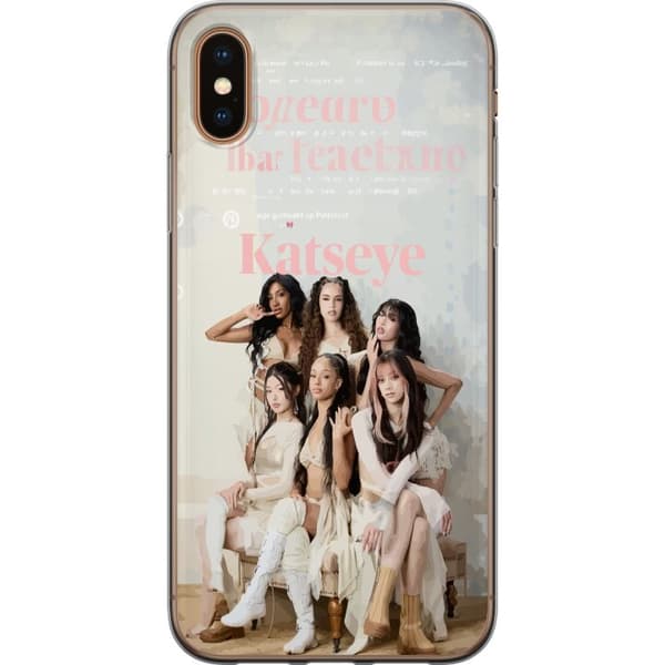Kompatibelt Mobilskal till Apple iPhone XS Max KATSEYE elegant grupporträtt beige
