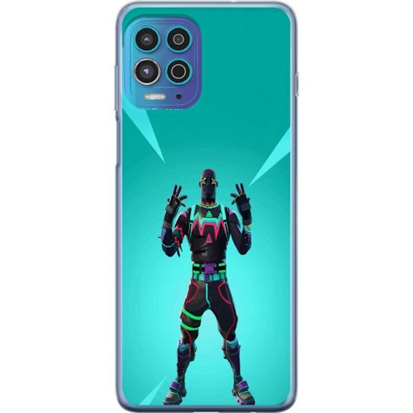 Motorola Moto G100 Läpinäkyvä kuori musta ritari fortnite