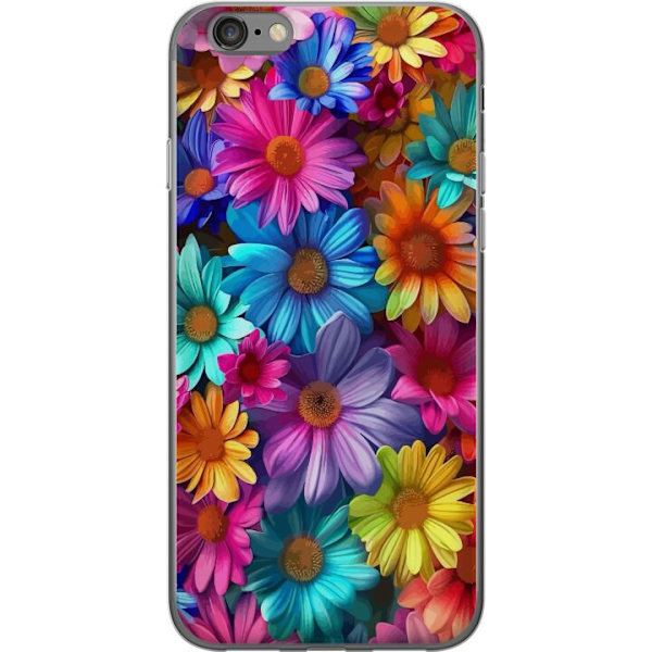 Apple iPhone 6 Genomskinligt Skal Gerbera Blommor Färgglad Dekor Blommotiv Populärt Heminredning Färg Rik Väggkonst Design