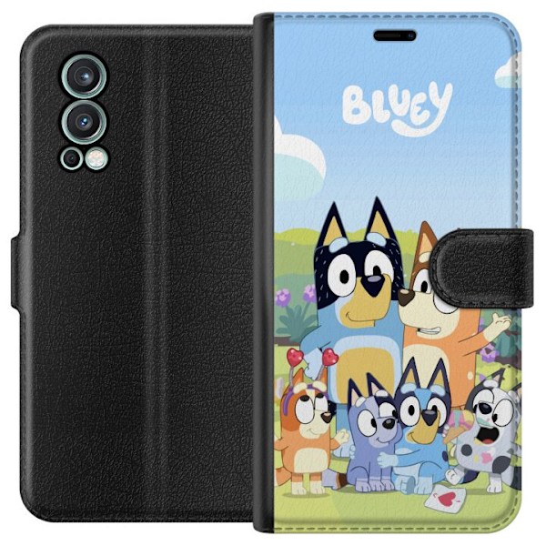 OnePlus Nord 2 5G Tegnebogsetui Bluey mobilcover med hele familien i farverigt design