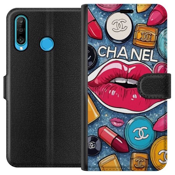 Huawei P30 lite Tegnebogsetui Chanel Lips