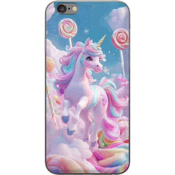 Apple iPhone 6 Plus Genomskinligt Skal Enhörning Candy Pastell Kawaii Motiv Söt Populär Färg Grafiskt Trend Barn Motiv Fantasy Art