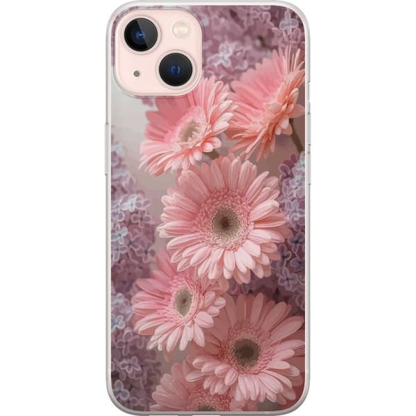 Kompatibelt Mobildeksel til Apple iPhone 13 Blomsterdesign Rosa Blomster