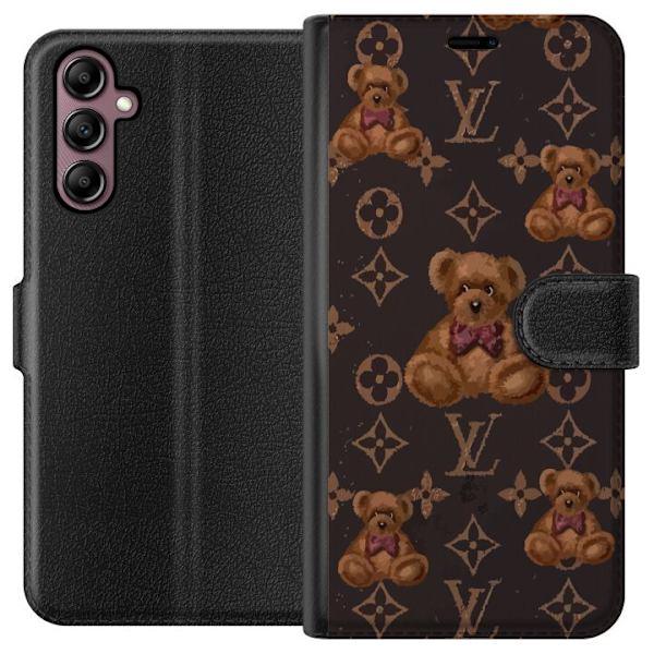 Samsung Galaxy A14 5G Tegnebogsetui Louis Vuitton Teddybjørn Mønster Luksus Mode Design Populært Motiv Mode Trend Luksuriøse Accessories