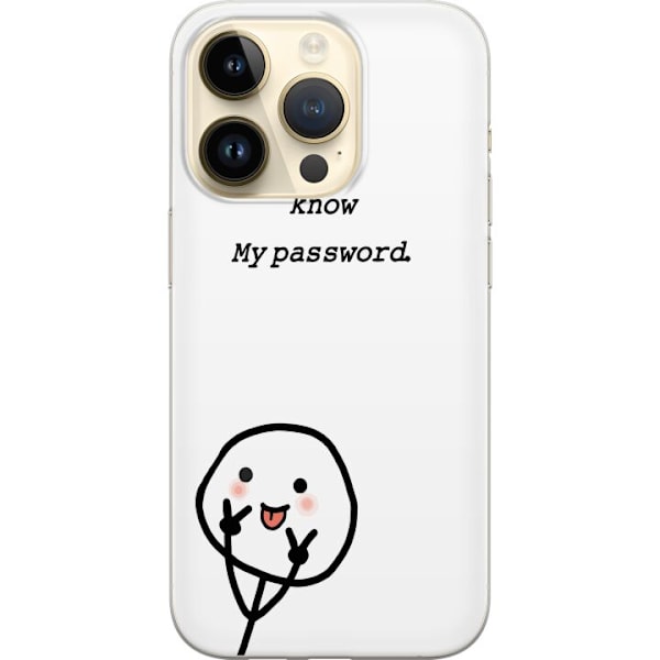 Apple iPhone 15 Pro Genomskinligt Skal You Don’t Know My Password – edgy textmotiv med attityd