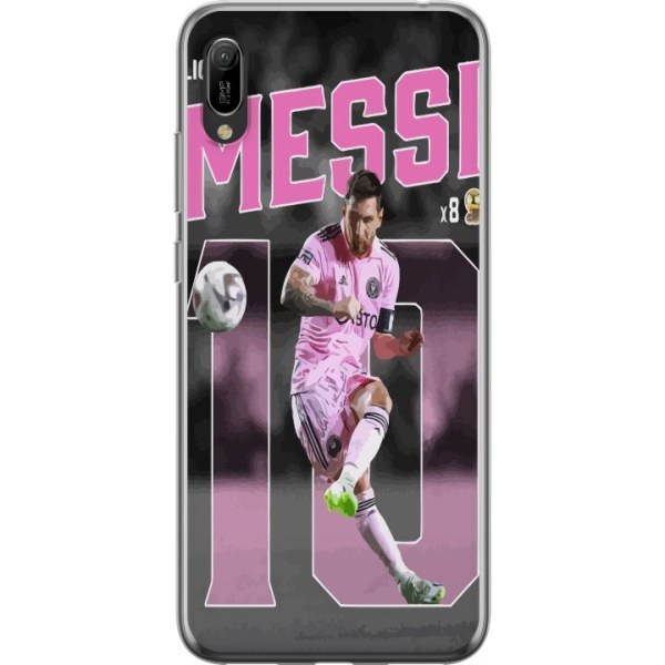 Huawei Y6 Pro (2019) Genomskinligt Skal Lionel Messi - Rosa