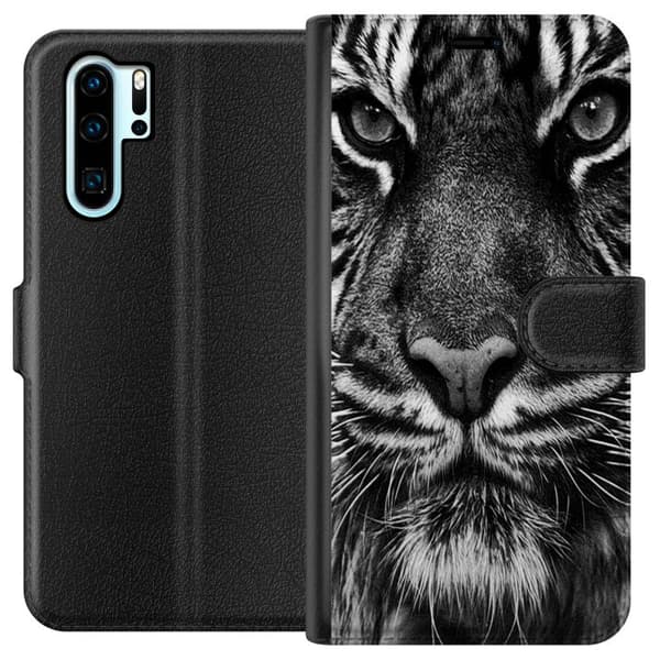 Kompatibelt Lommeboketui til Huawei P30 Pro Tiger