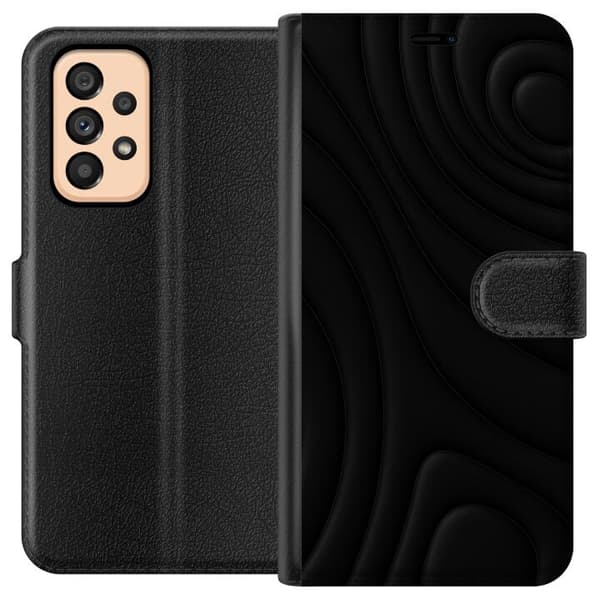 Kompatibelt Plånboksfodral till Samsung Galaxy A53 5G Black Waves
