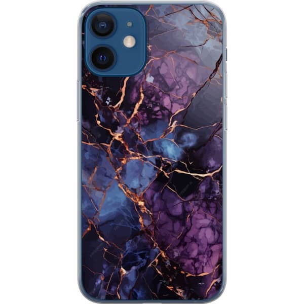 Kompatibelt Mobildeksel til Apple iPhone 12 Marmor Blå Lilla