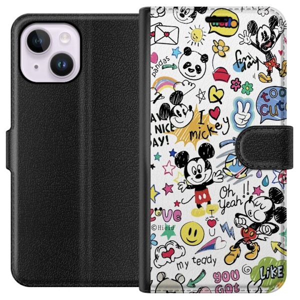 Apple iPhone 15 Plus Plånboksfodral Musse Pigg
