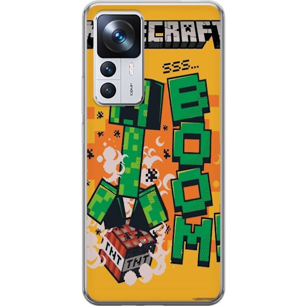 Xiaomi 12T Pro Läpinäkyvä kuori Minecraft Boom