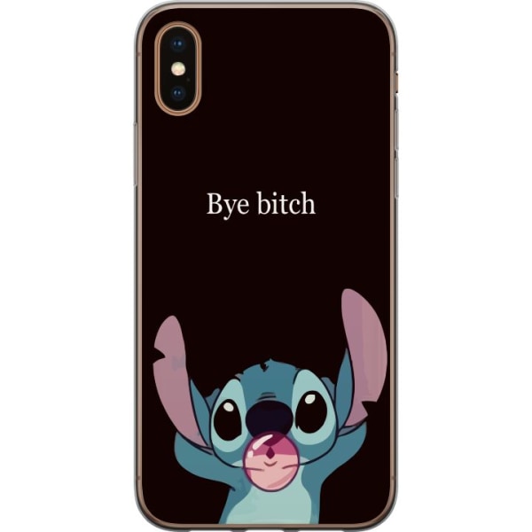 Apple iPhone X Gennemsigtig cover Bye bitch, Stitch