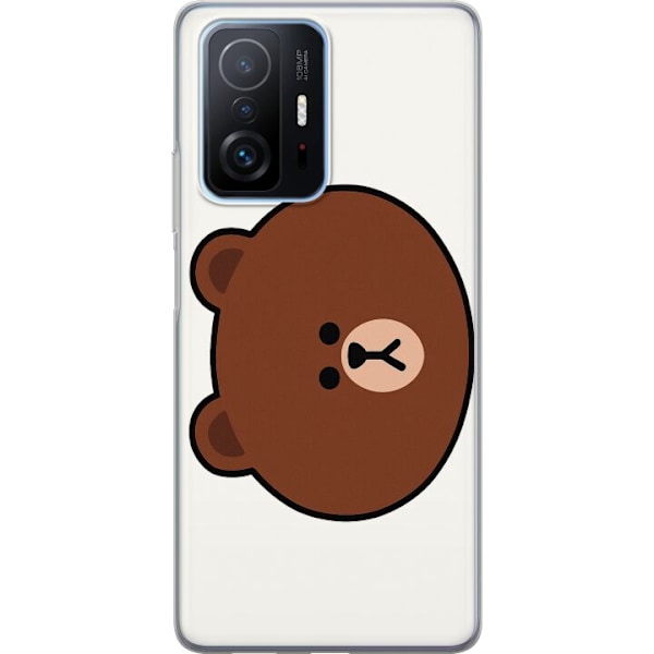 Xiaomi 11T Gennemsigtig cover line friends brown