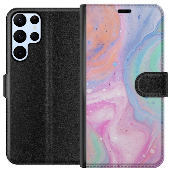 Samsung Galaxy S22 Ultra 5G Lommeboketui Pastellmarmor