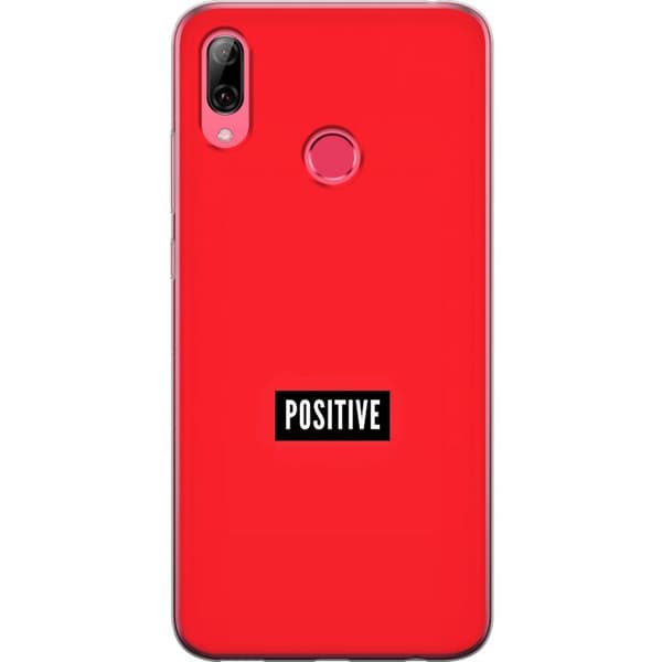 Kompatibelt Mobildeksel til Huawei Y7 (2019) Positive text rød