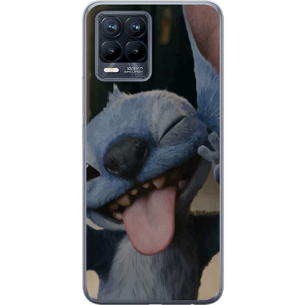 Realme 8 Läpinäkyvä kuori Stitch Söpö Alien - Sininen Suosikki Ulkoavaruudesta