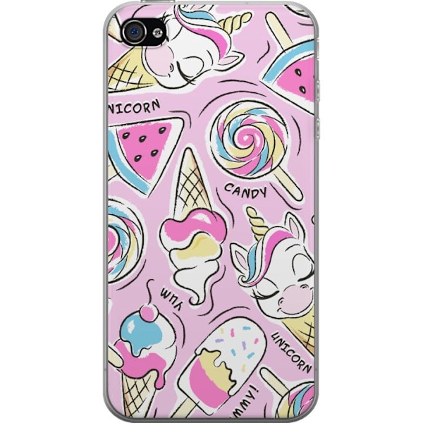 Apple iPhone 4s Gennemsigtig cover Unicorn Slik