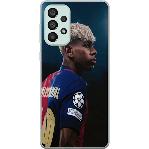 Samsung Galaxy A73 5G Läpinäkyvä kuori Lamine Yamal - Barcelonan ihmelapsi fokuksessa