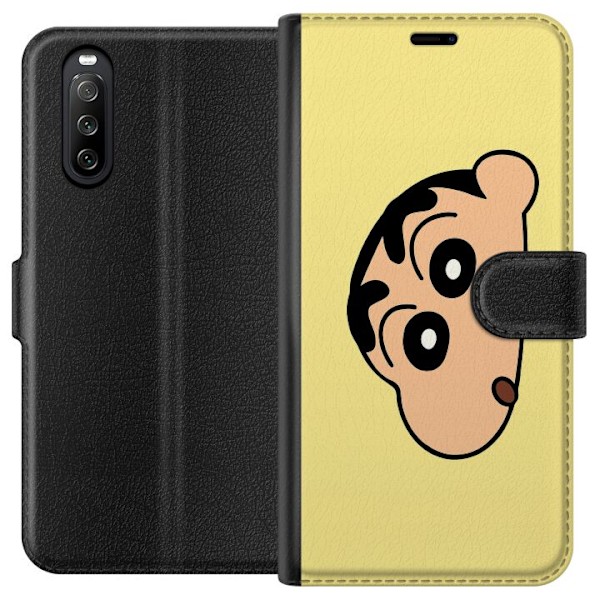 Sony Xperia 10 III Lommeboketui Peeking Shinchan