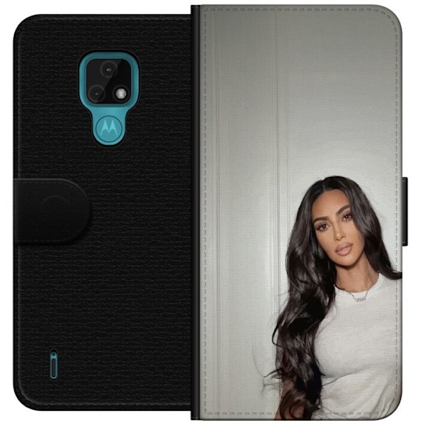 Motorola Moto E7 Lompakkokotelo Kim Kardashian – Iconic Style Collection