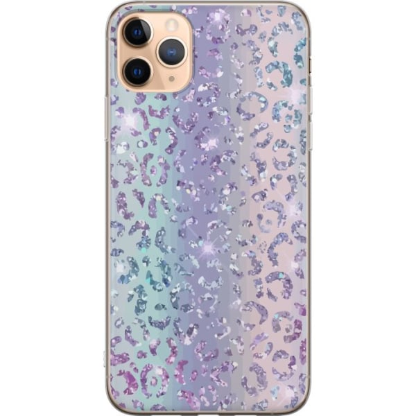 Apple iPhone 11 Pro Max Gennemsigtig cover Glitter Leopard