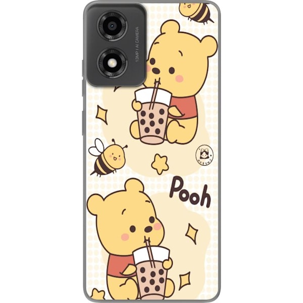 Motorola Moto E14 Läpinäkyvä kuori Nalle Pooh - klassinen karhumotiivi uudessa tulkinnassa