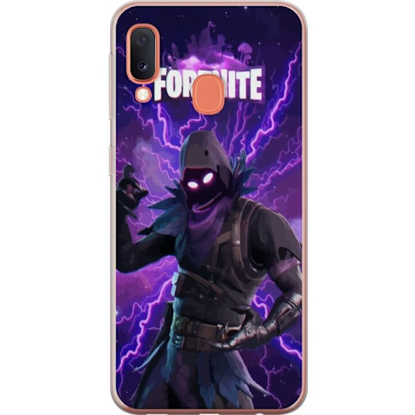 Samsung Galaxy A20e Läpinäkyvä kuori Fortnite Raven