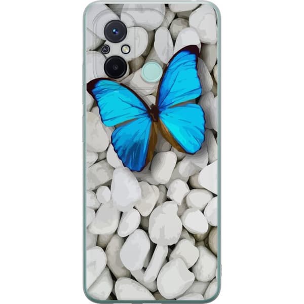 Kompatibel Mobilcover til Xiaomi Redmi 12C Blå Sommerfuglestene