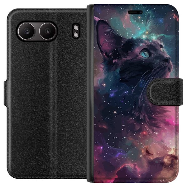 OnePlus Nord 4 Lompakkokotelo Kissa galaksissa