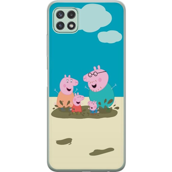 Samsung Galaxy A22 5G Gennemsigtig cover Greta Gris Familie Ge