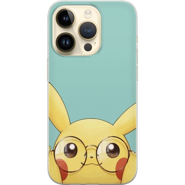 Apple iPhone 14 Pro Läpinäkyvä kuori Pikachu lasit
