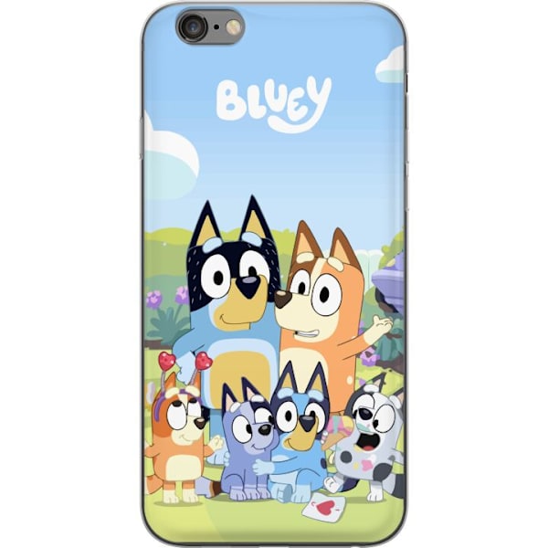 Apple iPhone 6s Plus Genomskinligt Skal Bluey mobilskal med hela familjen i färgglad design