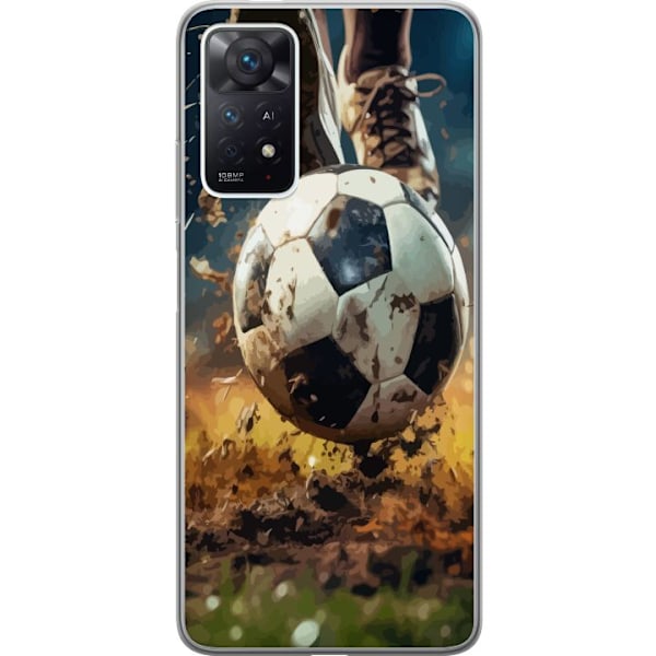 Xiaomi Redmi Note 11 Pro Gennemsigtig cover Fodbold