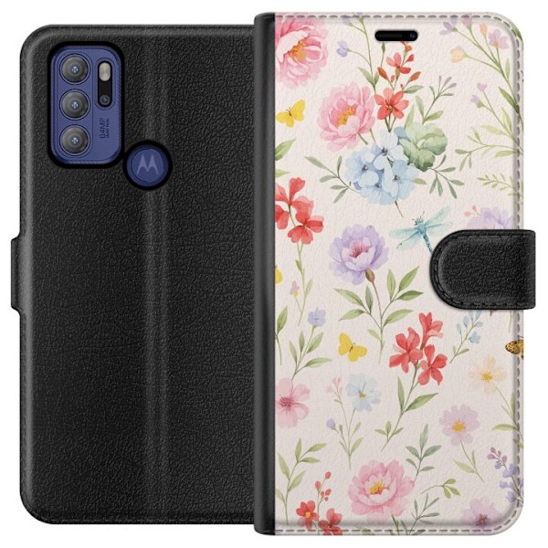 Motorola Moto G60S Plånboksfodral Blommor