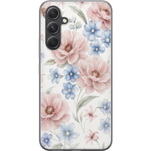 Samsung Galaxy S24+ Läpinäkyvä kuori Romanttiset kukat