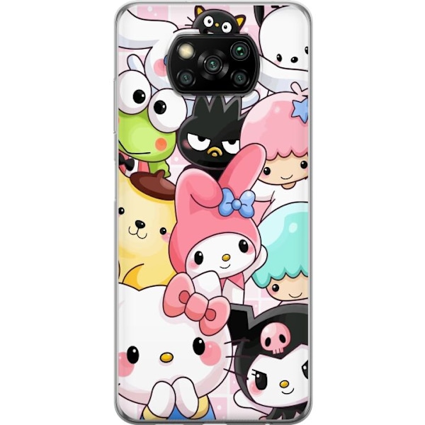 Xiaomi Poco X3 NFC Läpinäkyvä kuori Kawaii Sanrio Crew