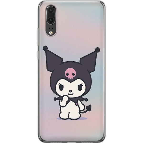 Huawei P20 Genomskinligt Skal Kawaii Sanrio Kuromi