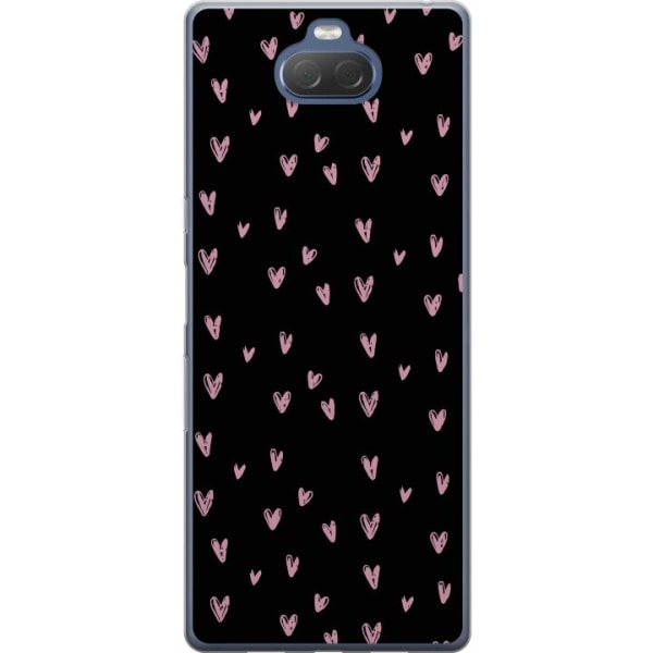 Sony Xperia 10 Plus Genomskinligt Skal Små Hjärtan