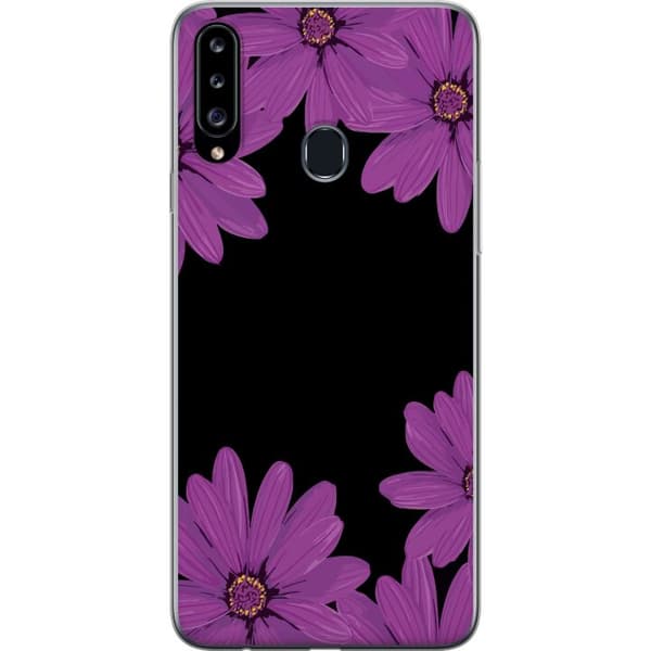Kompatibelt Mobildeksel til Samsung Galaxy A20s Blomsterverk