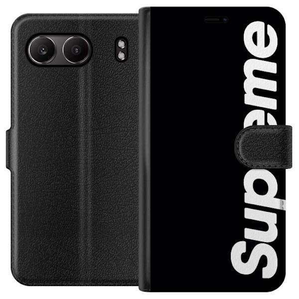 OnePlus Nord 4 Plånboksfodral Supreme Svart Vit Streetwear Design Klassisk Modeikon Trend Urban Stil Grafiskt Motiv Populär