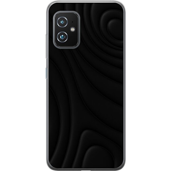Asus Zenfone 8 Gjennomsiktig deksel Svarte Bølger