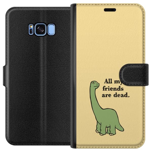 Kompatibelt Plånboksfodral till Samsung Galaxy S8 Dinosaurier