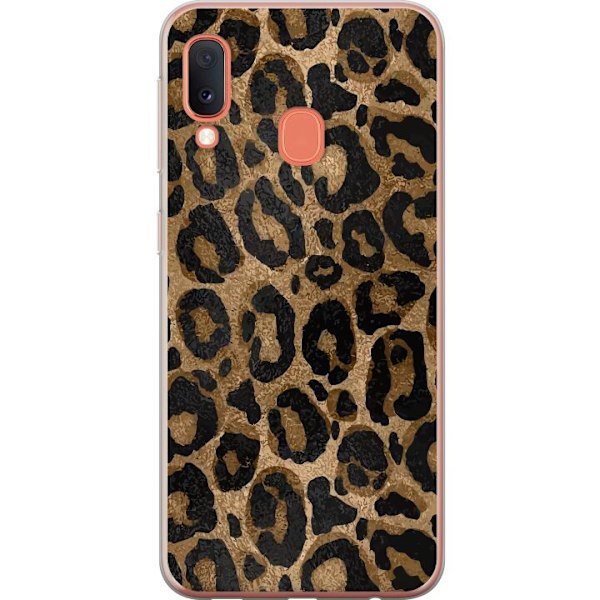 Samsung Galaxy A20e Gjennomsiktig deksel Leopard Luxe