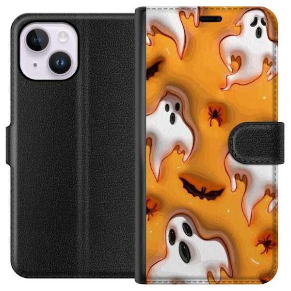 Apple iPhone 14 Plus Tegnebogsetui Halloween 3D 2024