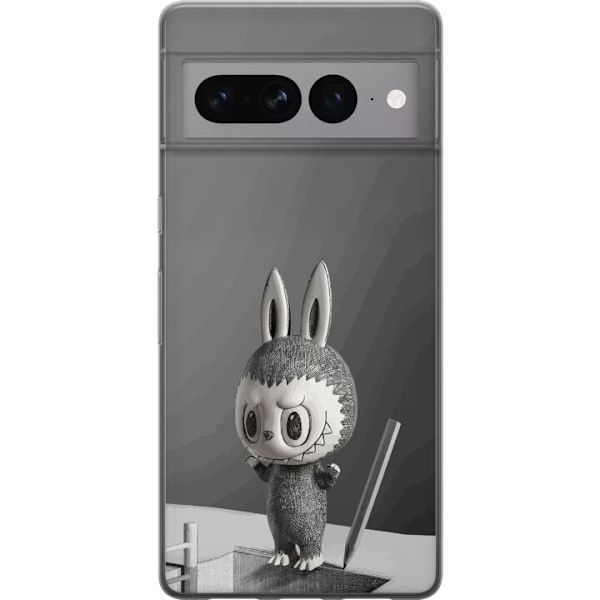 Google Pixel 7 Pro Genomskinligt Skal Pop Mart MEGA LABUBU LAB