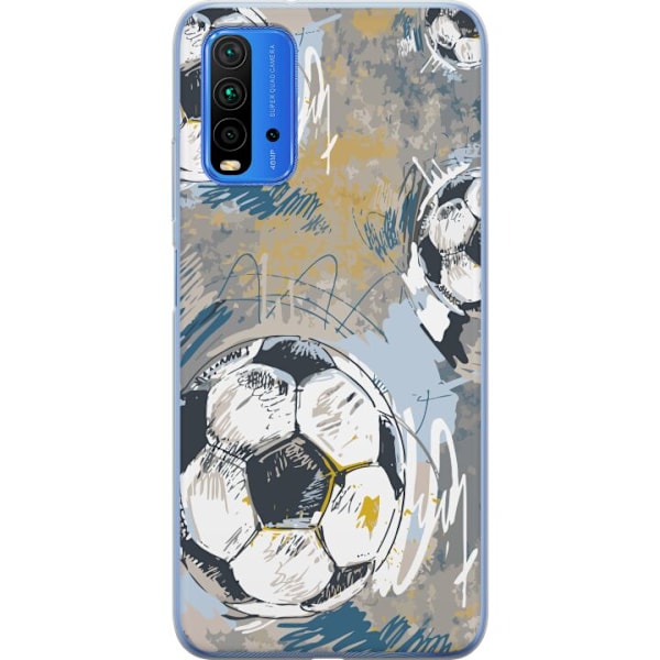 Xiaomi Redmi Note 9 4G Gennemsigtig cover Fodbold