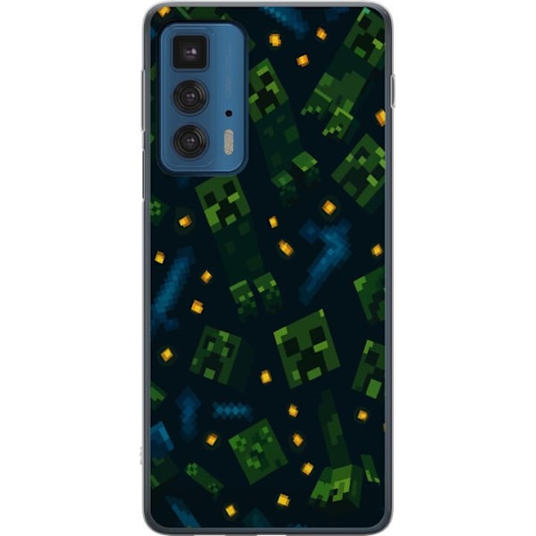 Motorola Edge 20 Pro Läpinäkyvä kuori Minecraft Dungeons Mo