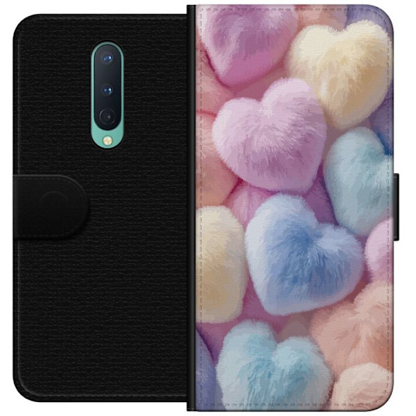 OnePlus 8 Tegnebogsetui Hjerter Kærlighed Grafisk Design Romantisk Motiv Populær Symbol Grafisk Mønster Dekoration