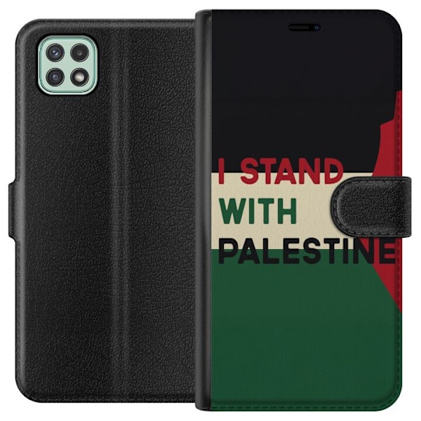 Samsung Galaxy A22 5G Plånboksfodral Stand with Palestine –