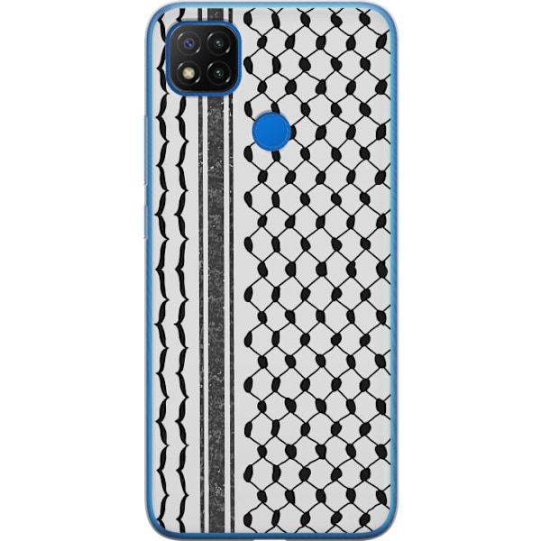 Xiaomi Redmi 9C Läpinäkyvä kuori Palestiinalainen kuvio - perinteiseen tyyliin inspiroima keffiyeh-kangas